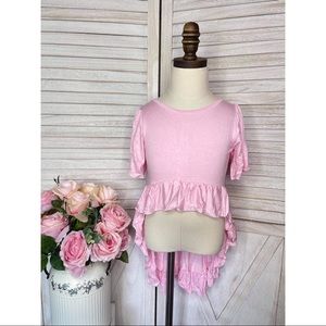 Boutique Girls Pink High low top